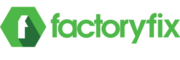 Green horizontal logo for FactoryFix